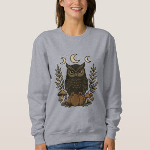 Mystieke Uil Maan Fasen Shirt – Gothic Witchy
