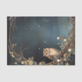 Mystieke Uil Midnight Stars Decoupage Tissuepapier (Voorkant)