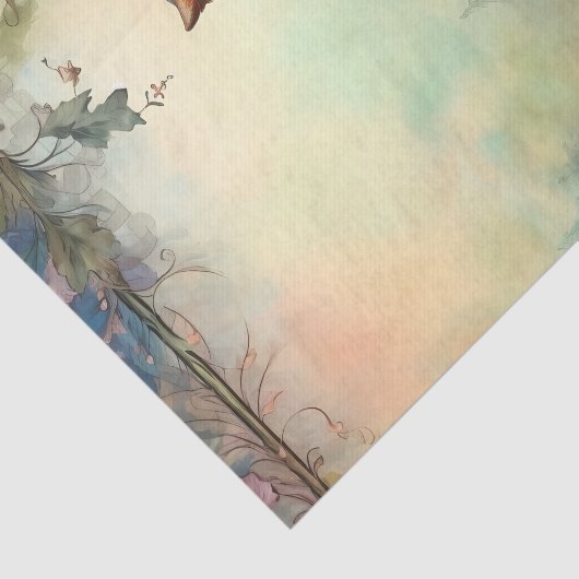 Mystieke Uil Misty Italianate Building Decoupage Tissuepapier (Detail)