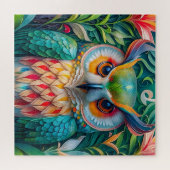 Mystieke uil mozaïek legpuzzel (Horizontaal)