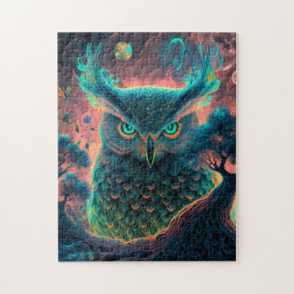 Mystieke Uil Psychedelische Puzzel | Spirituele Di