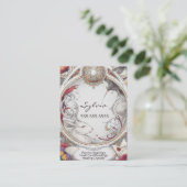 Mystieke vintage psyschische medium QR-code Visitekaartje (Staand voorkant)