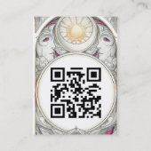 Mystieke vintage psyschische medium QR-code Visitekaartje (Achterkant)