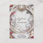 Mystieke vintage psyschische medium QR-code Visitekaartje (Voorkant)