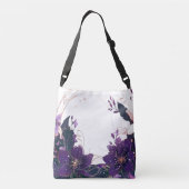 Mystieke Violet Bloom Crossbody Tas (Achterkant)
