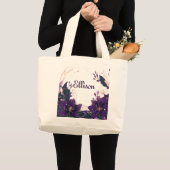 Mystieke Violet Bloom Grote Tote Bag (Voorkant (product))
