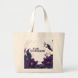 Mystieke Violet Bloom Grote Tote Bag