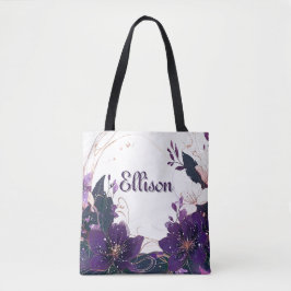 Mystieke Violet Bloom Tote Bag