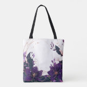Mystieke Violet Bloom Tote Bag (Achterkant)