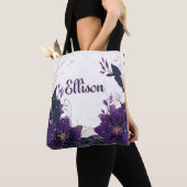 Mystieke Violet Bloom Tote Bag (Dichtbij)