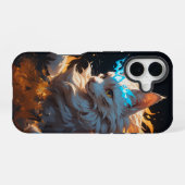 Mystieke vlam kat bekend iPhone 16 hoesje (Achterkant horizontaal)