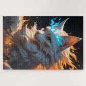 Mystieke vlam kat bekend legpuzzel (Horizontaal)