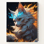 Mystieke vlam kat bekend notitieboek (Achterkant)