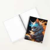 Mystieke vlam kat bekend notitieboek (Binnen)