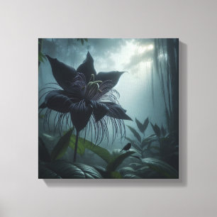 Mystieke Vleermuisbloem met Tropische Vogel in Nev Canvas Afdruk