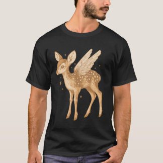 Mystieke Vleugelige Ree Cottagecore T-Shirt