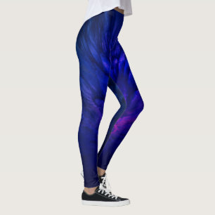 Mystieke vleugels met diepblauwe veren leggings