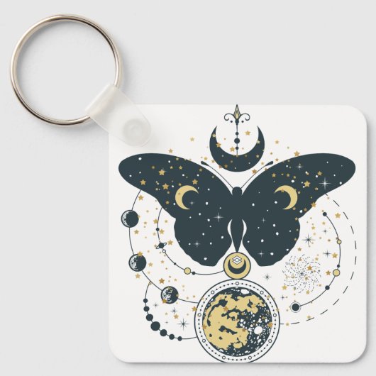Mystieke vlinder Sleutelhanger (Voorkant)