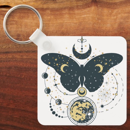 Mystieke vlinder Sleutelhanger (Voorkant)