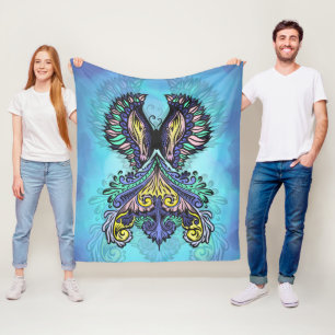 Mystieke vlindergeest fleece deken
