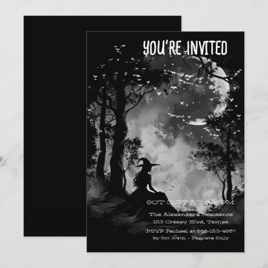 Mystieke Volle Maan Aanpassing Kaart (Voorkant / Achterkant)