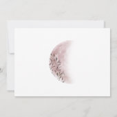 Mystieke Volle Maan Blush Roze Bruiloft Kaart (Achterkant)