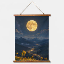 Mystieke Vollemaan Bergvallei Houten Bovenkant