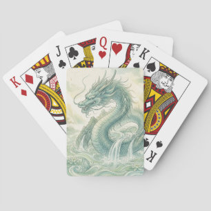 Mystieke Vos Draak Waterverf Kunst (2) Pokerkaarten