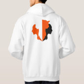 Mystieke Vos en Vrouw Silhouet Morphing Design Hoodie (Achterkant)
