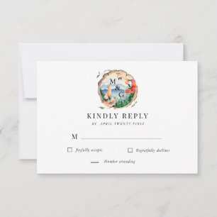 mystieke vos rustieke RSVP-antwoordkaart RSVP Kaartje