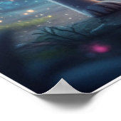 Mystieke Vossen Geest – Fantasie Nacht Poster Kuns (Hoek)