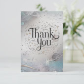 Mystieke vrolijke meteoriet hemels bedankkaart (Staand voorkant)