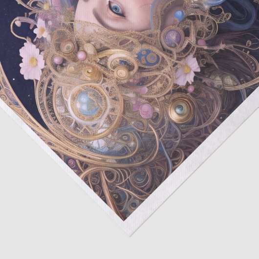 Mystieke Vrouw Decoupage Weefseldocument Tissuepapier (Detail)