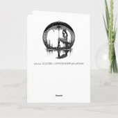 Mystieke Vrouw die op de Maan zit te denken over Kaart (Achterkant)