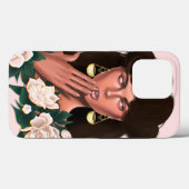 Mystieke Vrouw, Gardenia's, Elegant bloemportret Case-Mate iPhone Case (Achterkant (horizontaal))