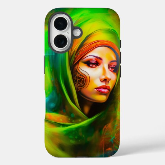 Mystieke vrouw in neonkleuren Case-Mate iPhone case (Achterkant)