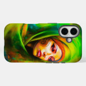 Mystieke vrouw in neonkleuren Case-Mate iPhone case (Achterkant (horizontaal))
