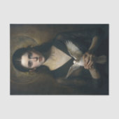 Mystieke vrouw met Duif Decoupage Tissuepapier (Voorkant)