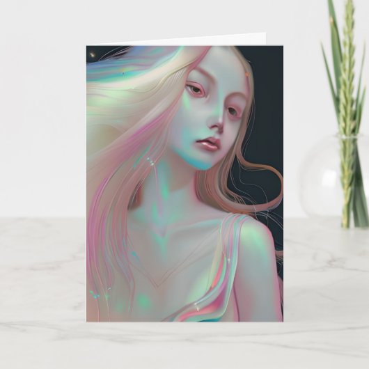  mystieke vrouw met parelmoerhuid kaart (Voorkant)