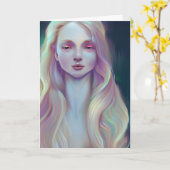 mystieke vrouw met parelmoerhuid kaart (Gele Bloem)