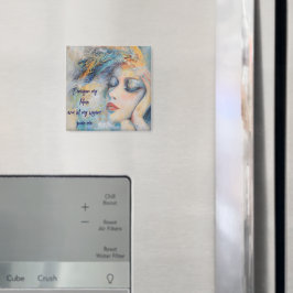 Mystieke vrouw met veren magneet