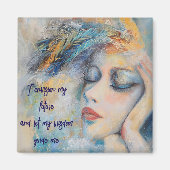 Mystieke vrouw met veren magneet (Voorkant)