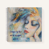 Mystieke Vrouw Met Veren SketchSpiral Notitieboek (Voorkant)