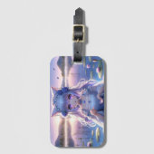 Mystieke Water Catgirl Prinses Bagagelabel (Voorkant (verticaal))