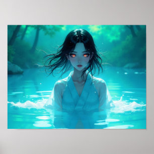 Mystieke Water Geest Bos Meer Poster