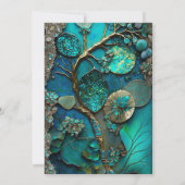 Mystieke Waterval | Abstracte Botanische Edelsteen Kaart (Achterkant)