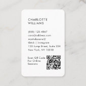 Mystieke waterval QR-code Visitekaartje (Achterkant)