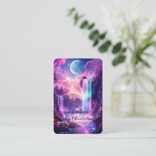 Mystieke waterval visitekaartje (Staand voorkant)