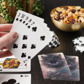 Mystieke Waterverf Black Cat | Schattigee kat Pokerkaarten (Insitu)