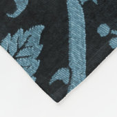 Mystieke Waterverf Blauwe en Gouden Nachtmot Fleece Deken (Hoek)